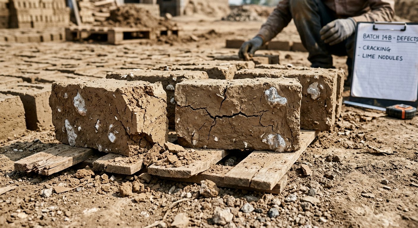 Chunkhad lime nodules problem in bricks